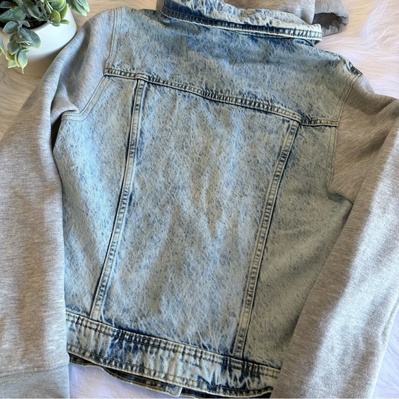 Aeropostale Sweatshirt Denim Jacket Size Medium NWOT - Picture 6 of 6
